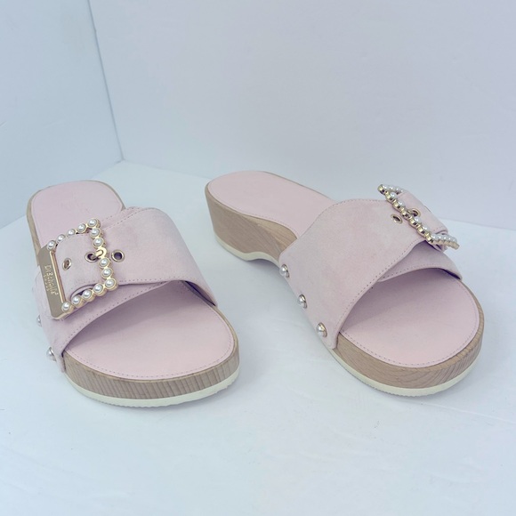 Dr SCHOLL’S ORIGINAL, WOMENS CLOG/SLIDE ON, WOODEN SOLE, SIZE 8, ADJT. TOP STRAP - Picture 5 of 16